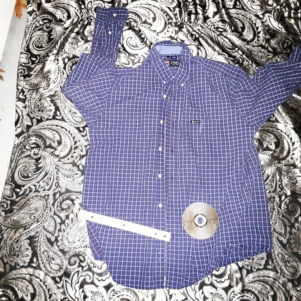 new CHAPS xl mens blue shirt